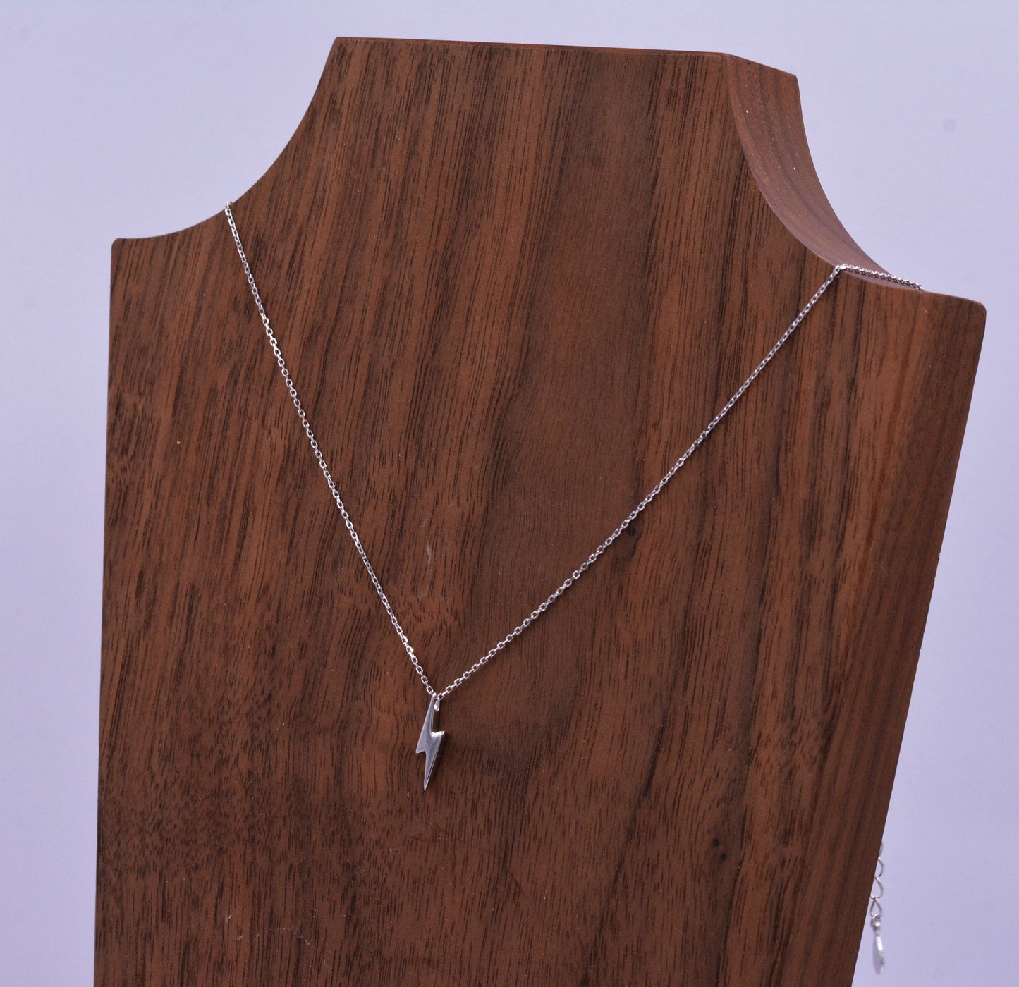 Sterling Silver Tiny Little Lightning Bolt Pendant Necklace,  Gold or Silver, Tiny and Delicate